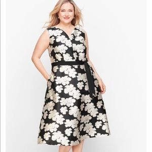 NWT Talbots ikat jacquard fit and flare dress